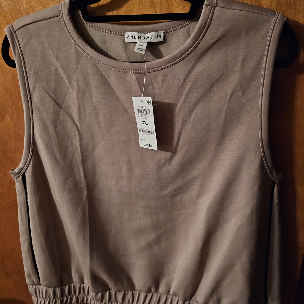 And Now This Women's Muscle Tee - Taupe